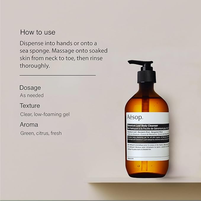 Aesop Geranium Leaf Body Cleanser + Scrub | 16.9 oz + 6.2 oz-GlimoraGlow