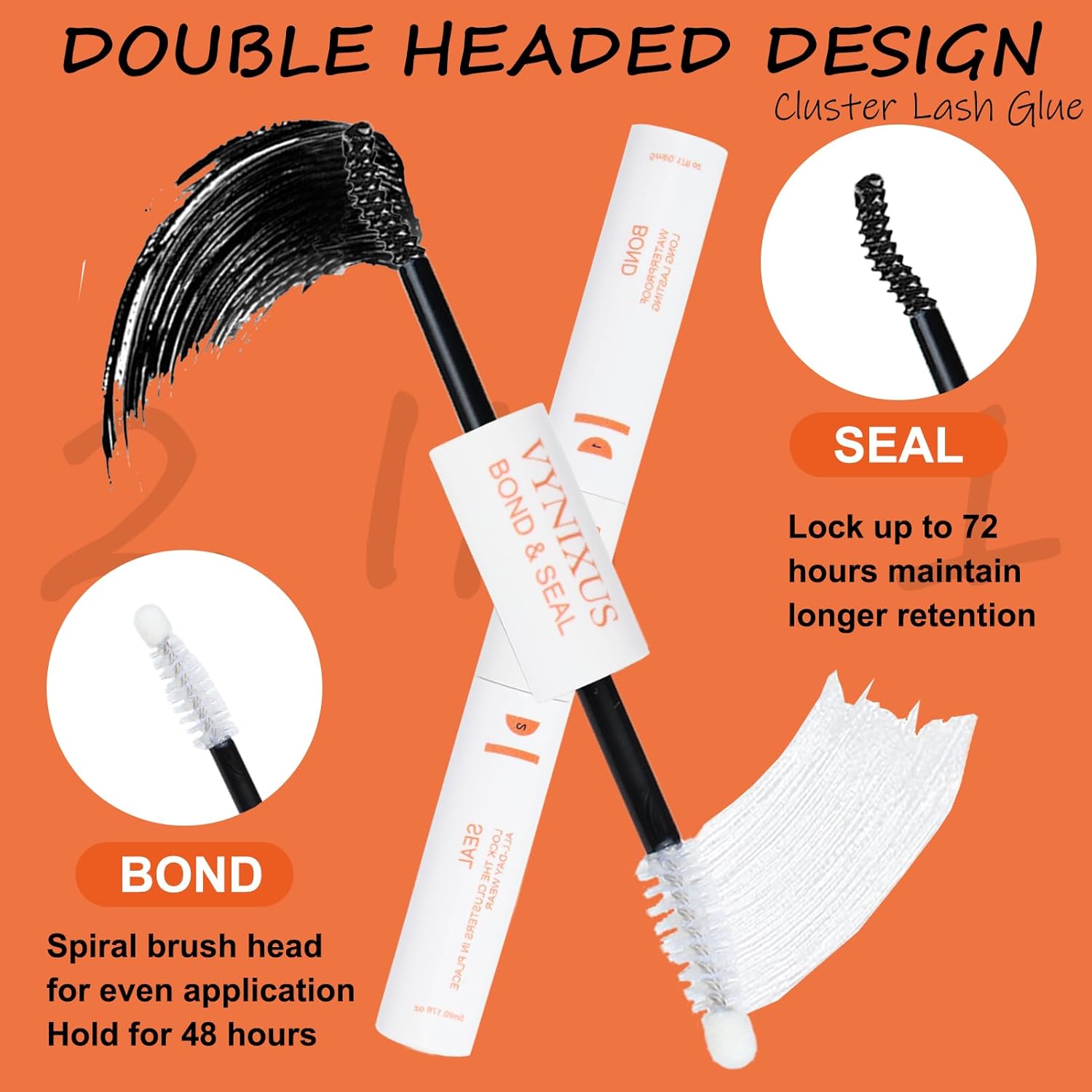 Lash Bond and Seal Waterproof 3-IN-1 Lash Remover for Lash Extensions Lash Glue for Eyelash Clusters DIY Eyelash Extension Remover Lash Cluster Glue Kit Eyelash Remover 15ml (Black)-GlimoraGlow