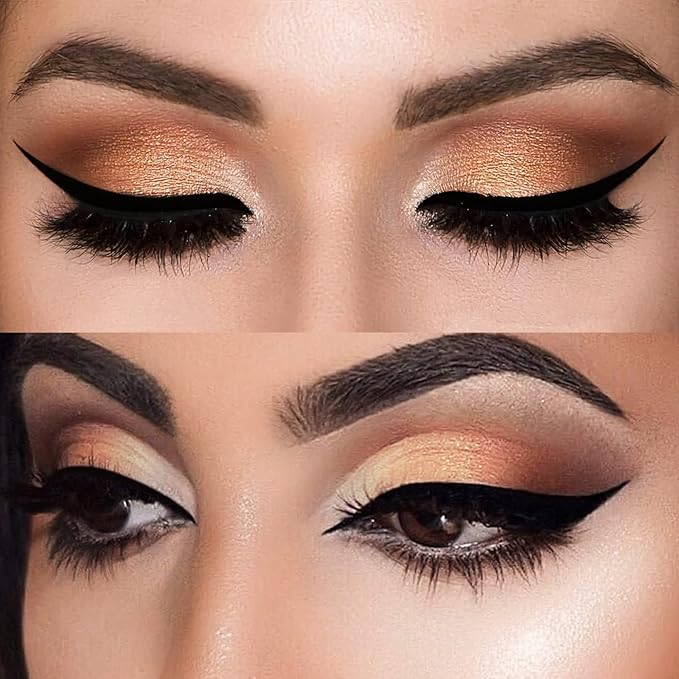 Eyeliner Brush Fine Angled - PRO Precision Gel Eye Liner Makeup Brush -Ultra Thin Slanted Flat Angle - Premium Cruelty Free Synthetic Bristles (E835 Blue)-GlimoraGlow