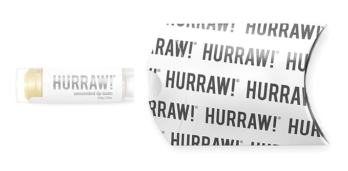 Hurraw! Unscented Lip Balm: Organic, Certified Vegan, Cruelty and Gluten Free. Non-GMO, 100% Natural Ingredients. Bee, Shea, Soy and Palm Free. Made in USA-GlimoraGlow
