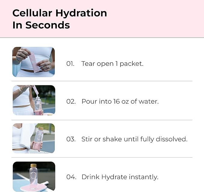 Instant Hydration Electrolytes Powder Packets - Cotton Candy Drink Mix - Zero Sugar - Keto, Vegan, Gluten-Free, Non-GMO - Boost Recovery, Brain Health, Muscle & Tissue Support- 30 Sticks-GlimoraGlow