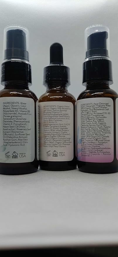 Eva Naturals Firm & Glow Serum Bundle – Vitamin C, Peptide & Niacinamide Serums – Anti-Aging Face Serum Set for Wrinkles, Glow, Pores, Hydration – Collagen Boosting Skin Care Routine-GlimoraGlow