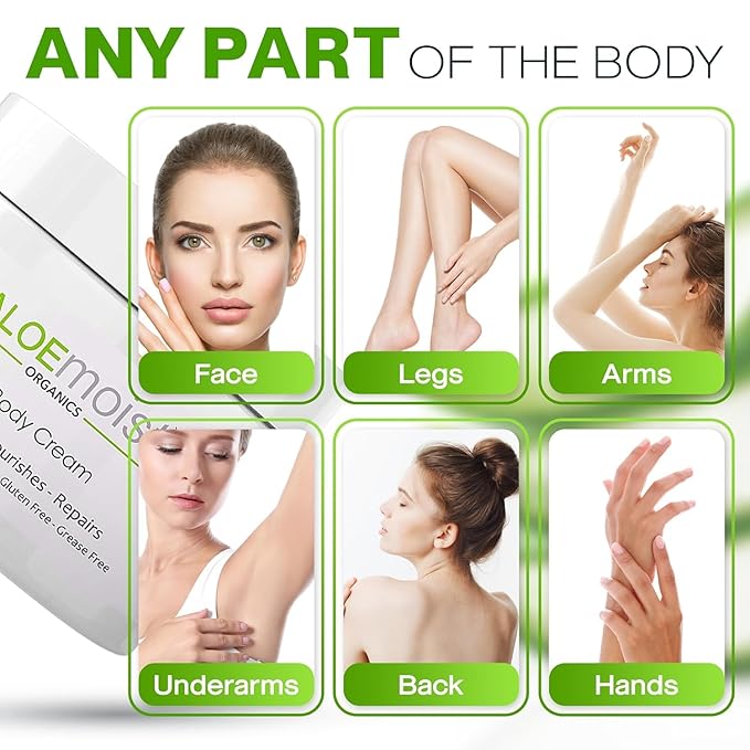 Organic Aloe Vera Lotion - Face & Body Moisturizing Cream with Natural Aloe Vera, Vitamin E Oil, Vitamin C, Retinol Cream, Shea Butter – Anti Aging Face Moisturizer for Women, Dry Skin (2 oz)-GlimoraGlow