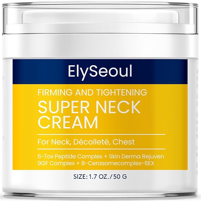 Korean Neck Cream for Firming & Tightening: Neck & Chest Anti-Aging Treatment for Crepey Sagging Skin & Wrinkles-GlimoraGlow