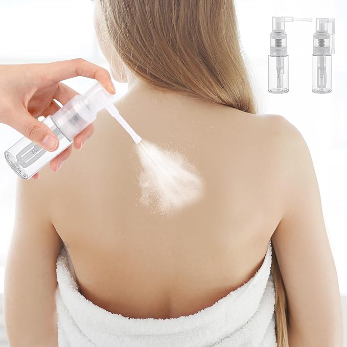 2 Pcs Empty Powder Spray Bottle, Cake Glitter Spray Bottle, Makeup Powder Spray Bottle, Barber Spray Bottle, Dry Powder Spray Bottle for Makeup Powder, Dusting, Glitter, Dry Cleaning Powder, Crafts-GlimoraGlow