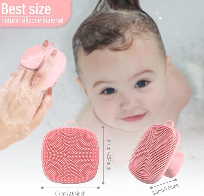 2 Pack Face Scrubber,Silicone Facial Cleansing Brush for Men & Women,Reusable Gentle Facial Waterproof Cleansing Skin Brush Exfoliating Scrubber for Sensitive Skin (Black/Pink)-GlimoraGlow