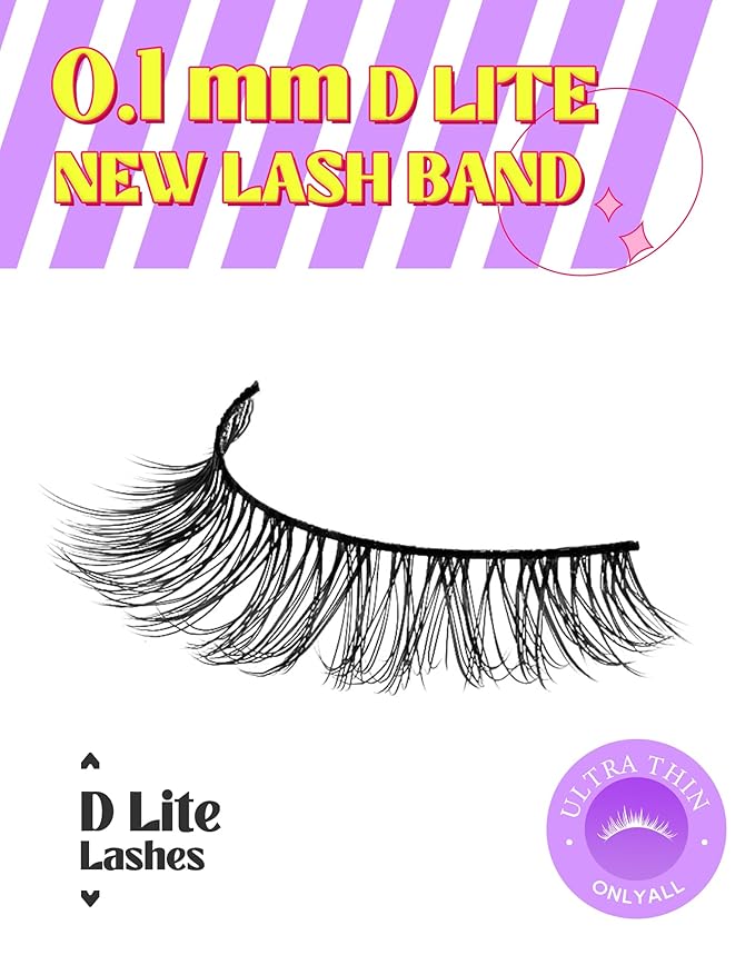 Onlyall Lashes Mink False Eyelashes Natural Wispy Lashes Soft Faux Mink Lashes Fluffy False Lashes DK72-GlimoraGlow