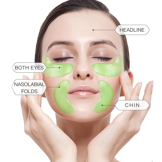 23 Pairs Collagen Under Eye Patches，Gold Under Eye Mask For Removing Dark Circles, Puffiness & Wrinkles，Eye Mask Skincare For Puffy Eyes With Hyaluronic Acid，Eye Bags Treatment For Women-GlimoraGlow