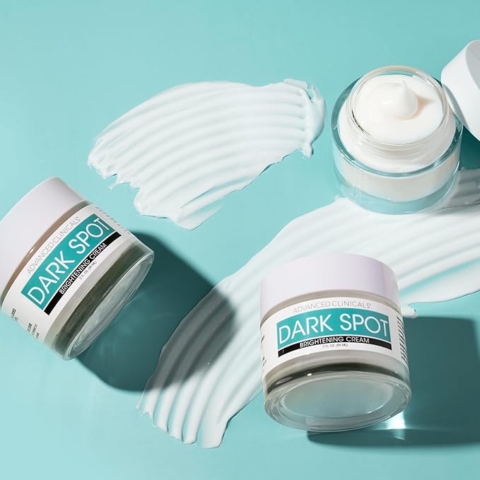 Advanced Clinicals Dark Spot Face Moisturizer | Lactic Acid Lotion For Face With Caffeine, Cocoa Butter, & Vitamin A | Brightening Cream Visibly Reduces Look Of Dark Spots & Uneven Skin Tone, 2 Fl Oz-GlimoraGlow