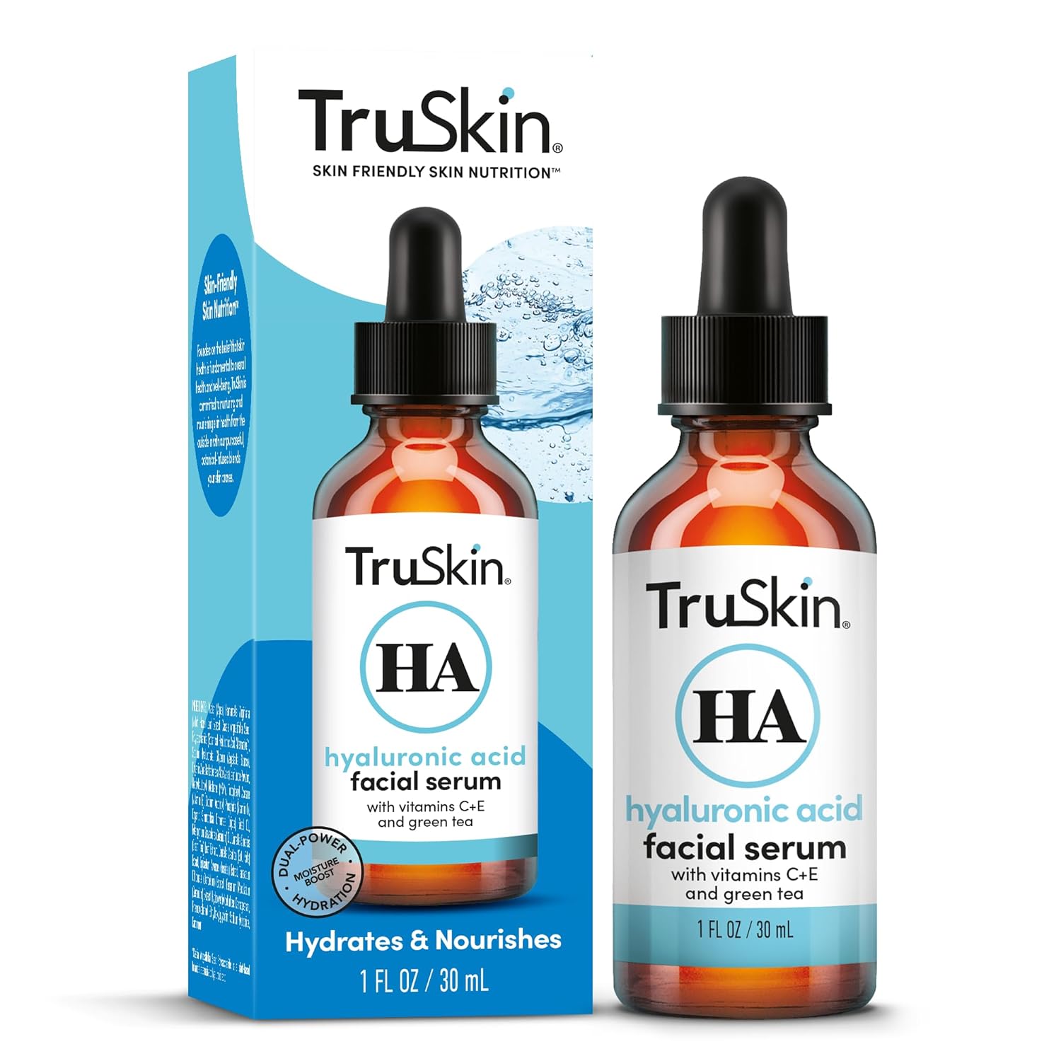 TruSkin Hyaluronic Acid Serum for Face + 7 Ultra Hydrating Ingredients – Best Face Serum for Moisturizing, Visibly Plumping Skin & Smoothing the Look of Fine Lines, 1 fl oz-GlimoraGlow