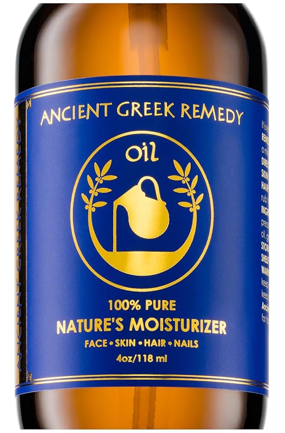 Ancient Greek Remedy After Shower Body Oil for Women - Organic Face Oil & Body Moisturizer for Dry Skin with Sweet Almond, Jojoba, Olive, Lavender and Vitamin E Oil - Natural Clean Skincare, 4 oz-GlimoraGlow