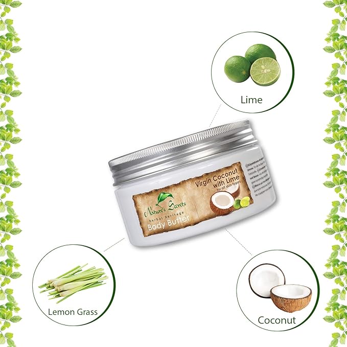 Nature's Secrets Coconut Body Butter with Hyaluronic Acid, Retinol, Jojoba Oil & Viatmin E. Creamy, Ultra-Moisturising. For Dry Skin.-GlimoraGlow