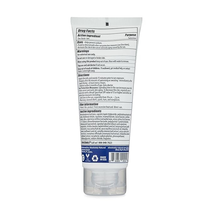 SPF 30 Mineral Sunscreen - Broad Spectrum Water Resistant Moisturizer Lotion For Body & Face - With Non-Nano Zinc Oxide, Vitamin E, & Antioxidants - Made in USA, 3 Oz-GlimoraGlow