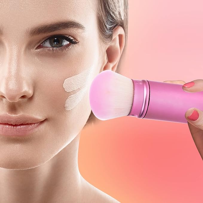 UNIMEIX Makeup Brush Sunscreen Applicator Retractable Kabuki Blush Brush Foundation Brush for Liquid Makeup, Bronzer, Cream or Powder-GlimoraGlow