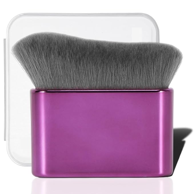 Self Tanner Brush for Body & Face - Kabuki Makeup Brush for Self-Tanner,Tanning Mousse,Foundation & Bronzer | Streak-Free Application,Super Soft Bristles,Professional Tanning & Body Makeup Tool-GlimoraGlow