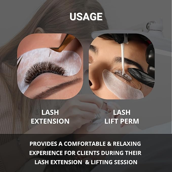 Hydro Collagen Gel Patch for Lash Extension, Under Eye Patch for Lash Lift, Lint Free, Made in Korea, 10 Pairs (20 Pads)-GlimoraGlow