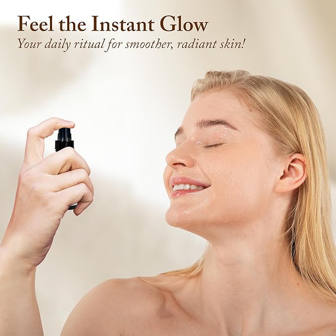 4 Oz Face Lift Mist - Hydrating Face Moisturizer with Green Tea & Niacinamide - Natural Skin Care Spray with Antioxidants, Amino Acids & Aloe for Brighter, Softer Complexion-GlimoraGlow