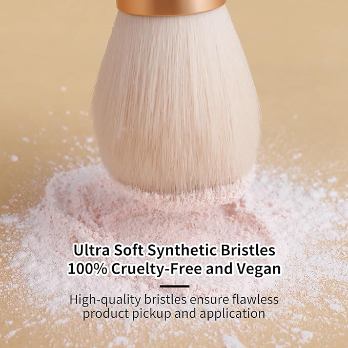 DUcare Tapered Blush Brush for Cheeks - Pointed Powder Brush for Light Application, Multi-Purpose Makeup Brushes Perfect for Highlighting, Defining, Sculpting, and Contouring-GlimoraGlow