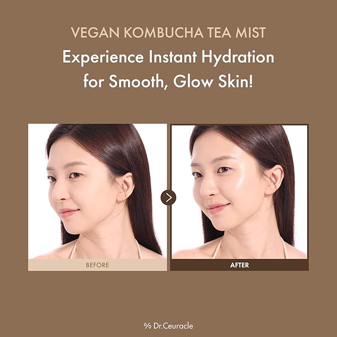 Dr.Ceuracle Vegan Kombucha Tea Mist - Hydrating Face Mist, Portable Milky Spray Serum, Korean Skincare (80 ml / 2.70 fl. oz.)-GlimoraGlow