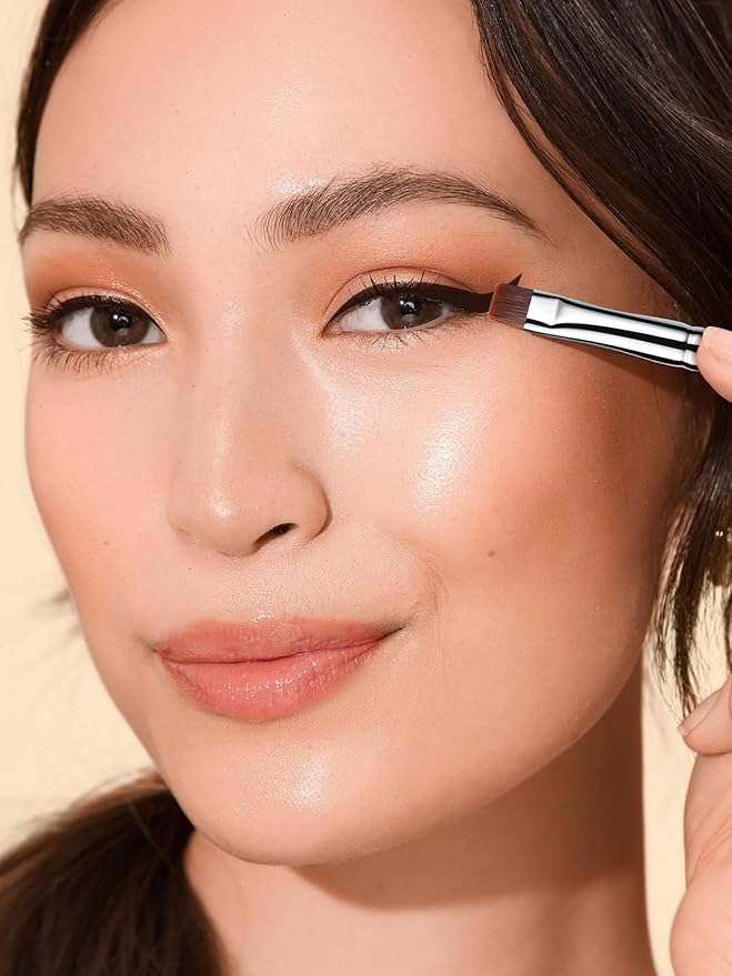 EIGSHOW Flat Eyeliner Brush, Professional Precise Eyebrow Concealer Brush for Sharp Defined, Eye Liner Application with Gel Liquid Cream Powder (E808)-GlimoraGlow