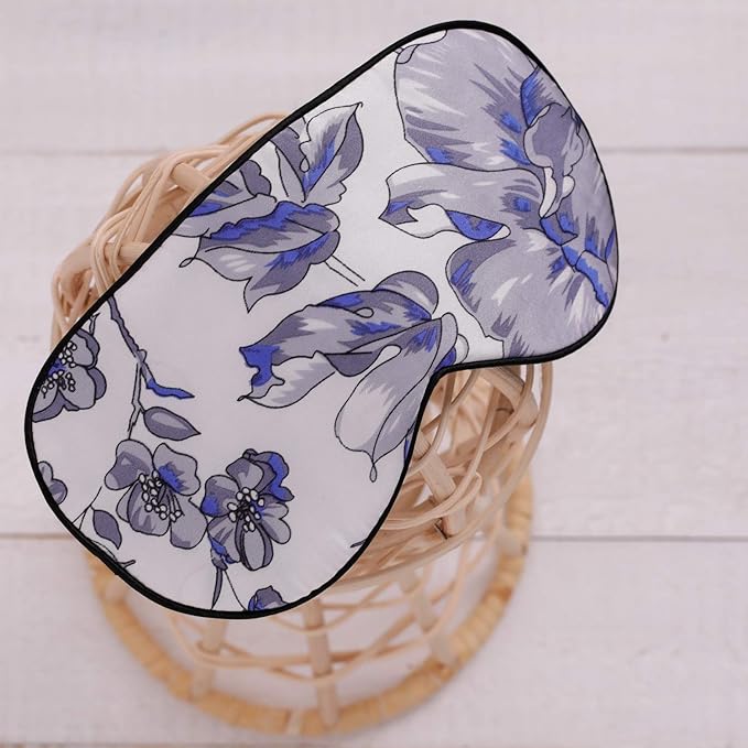 100% Pure Silk Eye Mask Sleep Eye Mask Eye Cover Eyeshade Sleeping Eye Mask Printed Colors (#11)-GlimoraGlow