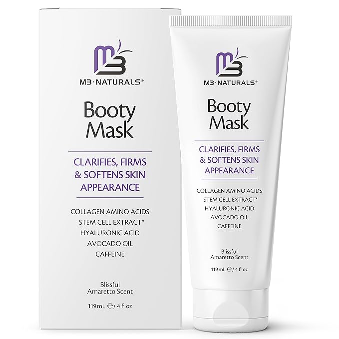 Moisturizing Butt Mask for Women - Butt Firming Mask and Caffeine Cellulite Cream for Thighs and Buttocks with Collagen - Clarifying Butt Firming Cream for Cellulite KP and Dry Skin by M3 Naturals-GlimoraGlow