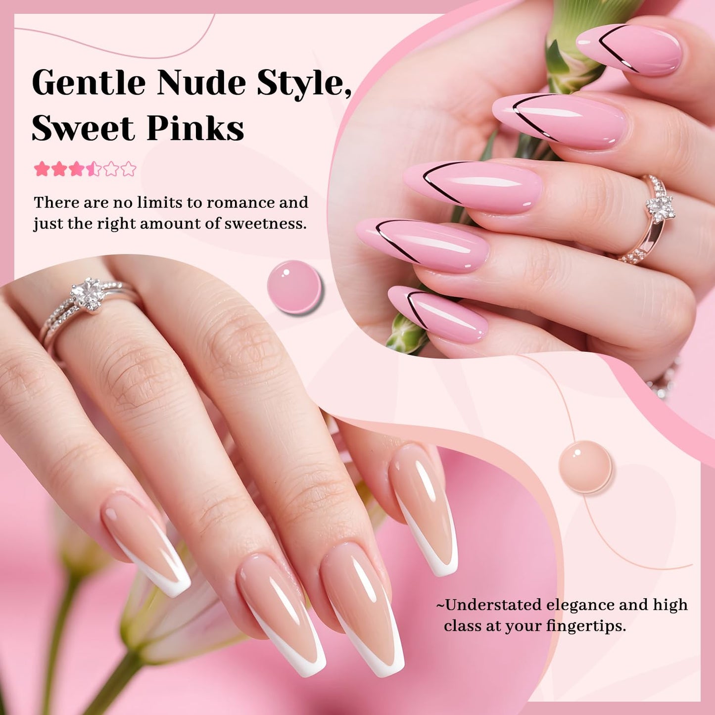 JODSONE 12 Bottles Gel Nail Polish Set Base Coat Glossy Top Coat Fast Drying Long Lasting Soak Off Wipe Free-GlimoraGlow