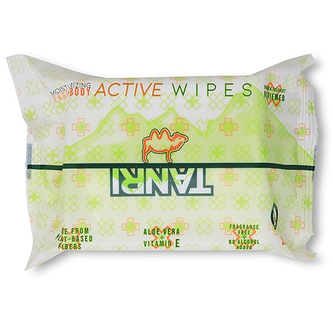 TANRI Primo Explorer Pack; Includes SPF30 Mineral Sunscreen with Zero White Cast, Active Wipes No-Rinse Body Wipes, Moisturizing SPF15 Pear Lip Balm and an Adjustable Fanny Pack (4-Pack Bundle)-GlimoraGlow