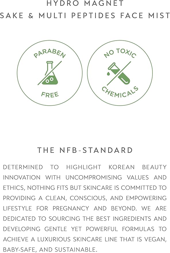 NOTHING FITS BUT Hydro Magnet Facial Mist, Hydrating Toner with Hyaluronic Acid, Fermented Sake & Multi Peptides (3.4 Fl Oz/ 100 ml)-GlimoraGlow