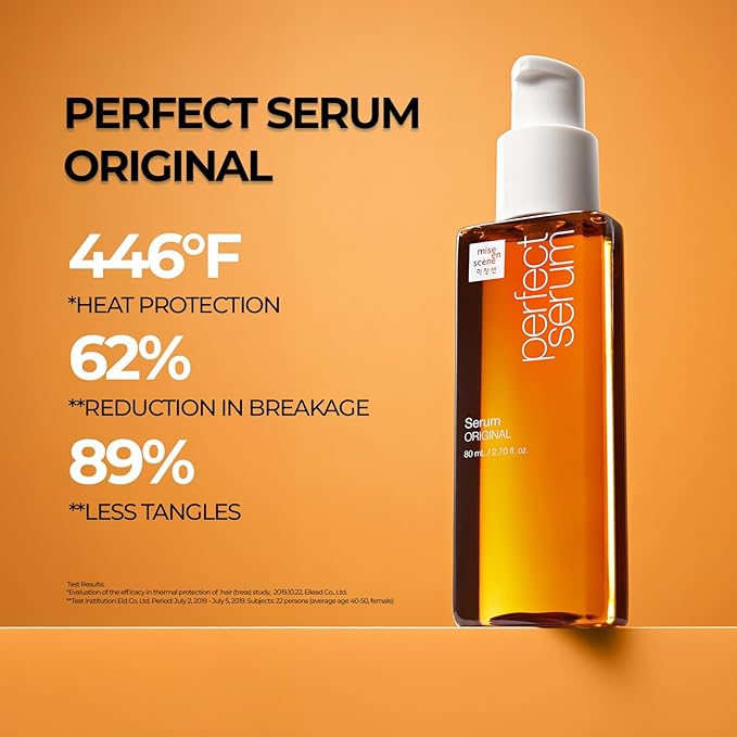Mise En Scene PerfectSerum Original - HairOil for Frizzy & Dry, Hydration and Nutrition Hairy Essence for Damage Care, Korean HairCare Product, Hair Serum 2.71 Fl. Oz.-GlimoraGlow