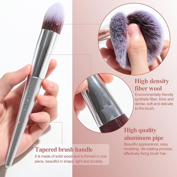 BS-MALL Makeup Brush Set 18 Pcs Premium Synthetic Foundation Powder Concealers Eye shadows Blush Makeup Brushes with black case-GlimoraGlow