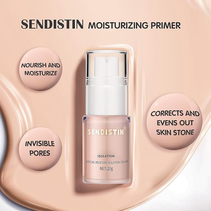 Hydrating Makeup Primer with Hyaluronic Acid, Face Foundation Primer, Base Primer for Shine, Oil Control, Add Moisture, Smooth Texture, Hides Wrinkles for Long-Lasting Makeup, 0.71 FL.OZ-GlimoraGlow