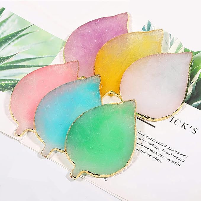 1 Piece Nail Art Palette Nail Polish Palette Mixing Palette Makeup Plate Nail Plates for Nail Art Nail Tip Holder Nail Art Display (Blue Leaf)-GlimoraGlow