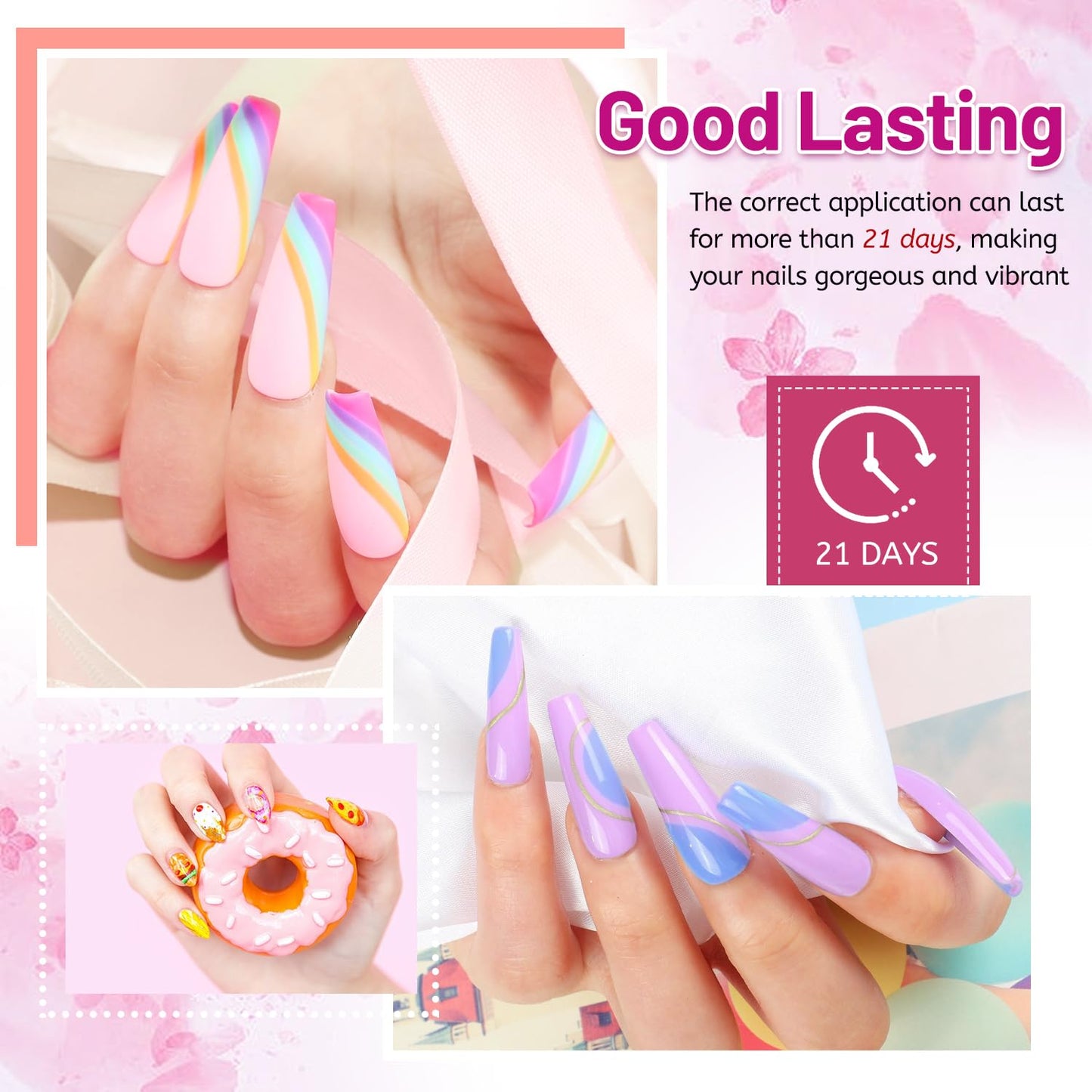 JODSONE 20 Color Vibrant and High Shine Gel Nail Polish Kit with 3 PCS Base Coat and Matte and Glossy Top Coat-GlimoraGlow