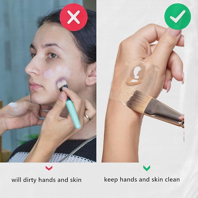 150 Pieces Makeup Hand Palette, Disposable Cosmetics Mixing Palette Foundation Mixing Tray Adhesive Waterproof Transparent Palettes for Makeup Art (2.36 X 2.36 Inch)-GlimoraGlow