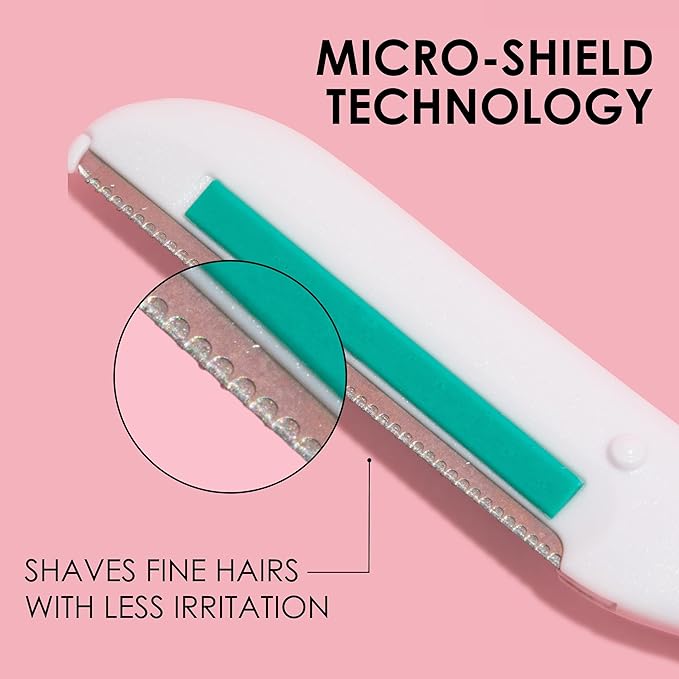 Japonesque Dermaplaner with Soothing Aloe Comfort Strip - Facial Dermaplane Razor, Skin Tool with Ultra Precision Blade for Facial Hair Removal and Exfoliation, 5pk-GlimoraGlow