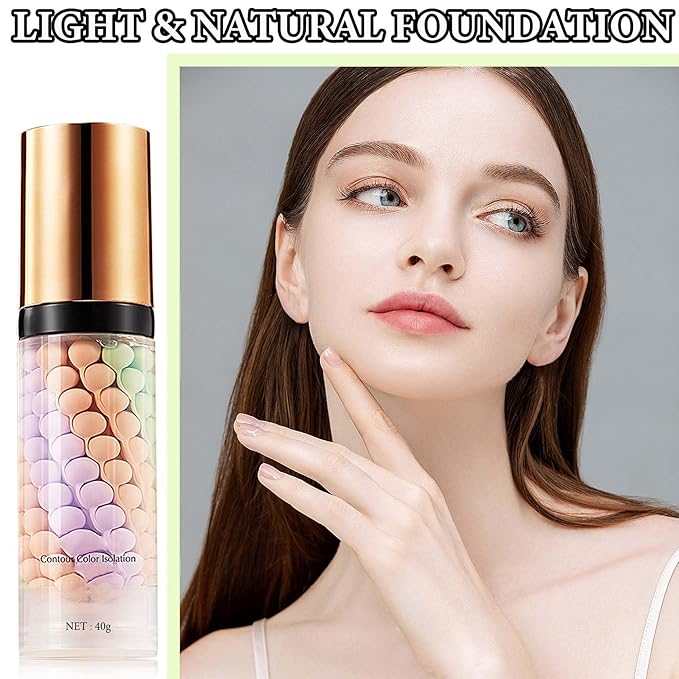 1 Pcs One Step Color Corrector,Natural Isolation Cream,Face Primer Makeup Tricolor Tinted Moisturizer,Oil Control & Moisturizing Skin Tone Correcting and Brightening Primer Concealer Foundation-GlimoraGlow