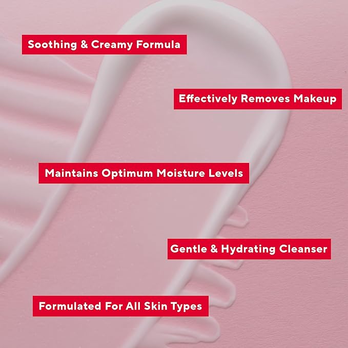 Mirabella Cleanse Total Facial Cleanser - Hydrating Gentle Cream Cleanser for All Skin Types - Face Cleanser & Makeup Remover - Face wash for Sensitive Skin & Oily Skin Formula-GlimoraGlow