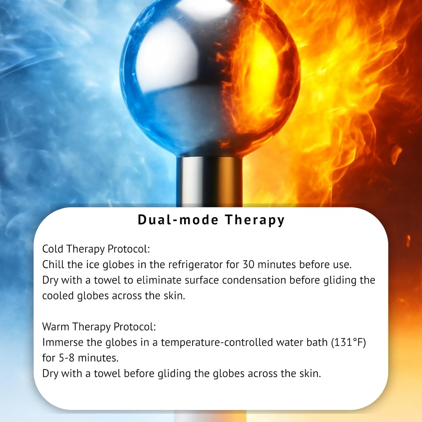 Ice Roller for Face Ice Globes Eye Massager Facial Roller Tools Stainless Steel Cryo Globes Long-Lasting Cold Therapy for Eyes, Hot Flashes, Body Skin Care for Puffiness, Wrinkles-GlimoraGlow