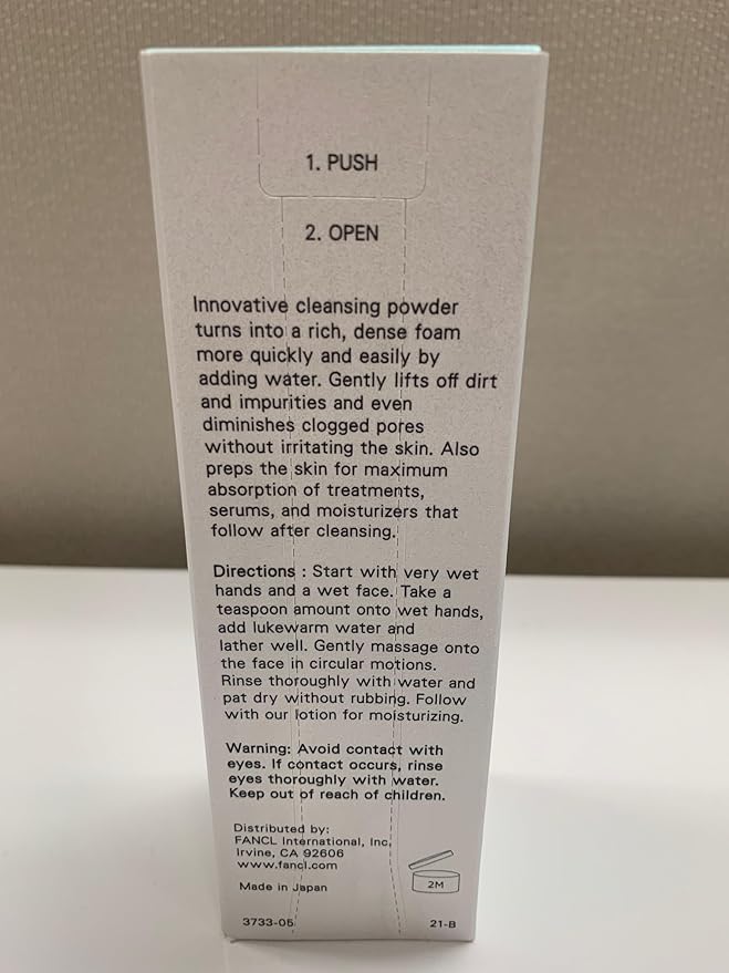 FANCL Facial Cleansing Powder - Japanese Facial Cleanser, Face Wash, Luxurious Foaming Lather, Hydrating, Preservative Free, Clean Skincare for Sensitive Skin [US Exclusive Edition]-GlimoraGlow
