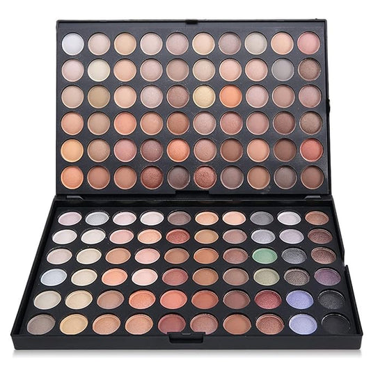 120 Nude Eyeshadow Palette, Beauty Makeup Palette Multicolor Combinable Highly Pigmented Warm Color Cosmetic Sweatproof Matte Pearl Shimmer Makeup Shadow Palette Professional for Women #4-GlimoraGlow