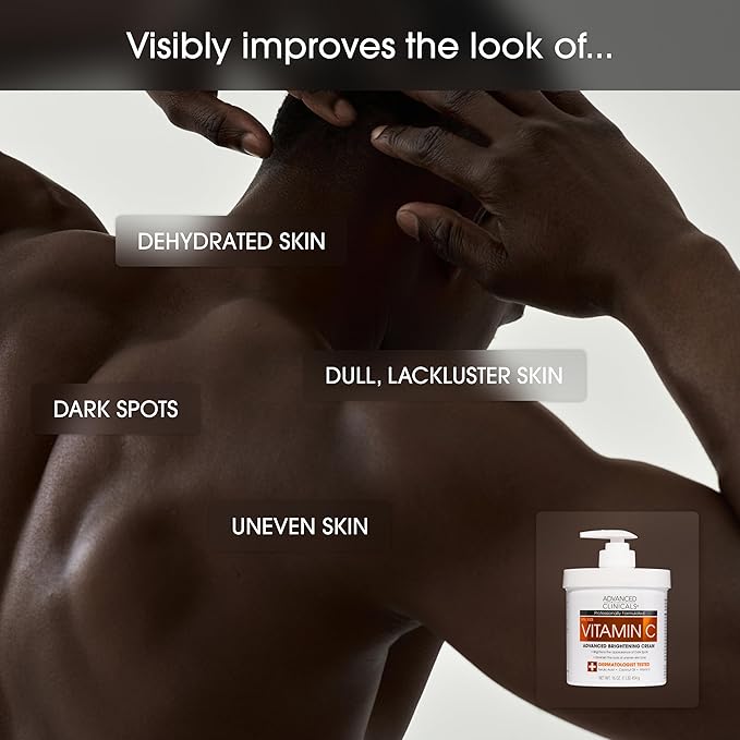 Advanced Clinicals Vitamin C Cream Face & Body Lotion Moisturizer | Anti Aging Skin Care Firming & Brightening Cream For Body, Face, Uneven Skin Tone, Wrinkles, & Sun Damaged Dry Skin, 16 Oz-GlimoraGlow