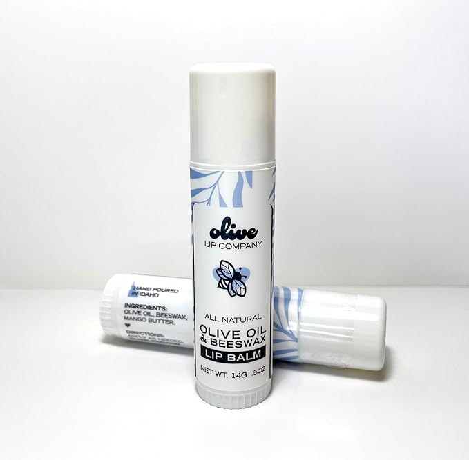 Hydrating Beeswax Lip Balm with Natural Olive Oil and Mango Butter, 0.5 oz. Tube, Clear Long Lasting Moisturizer for Dry, Cracked, Chapped Lips, Hydrating Skincare for Women, Men, Kids-GlimoraGlow