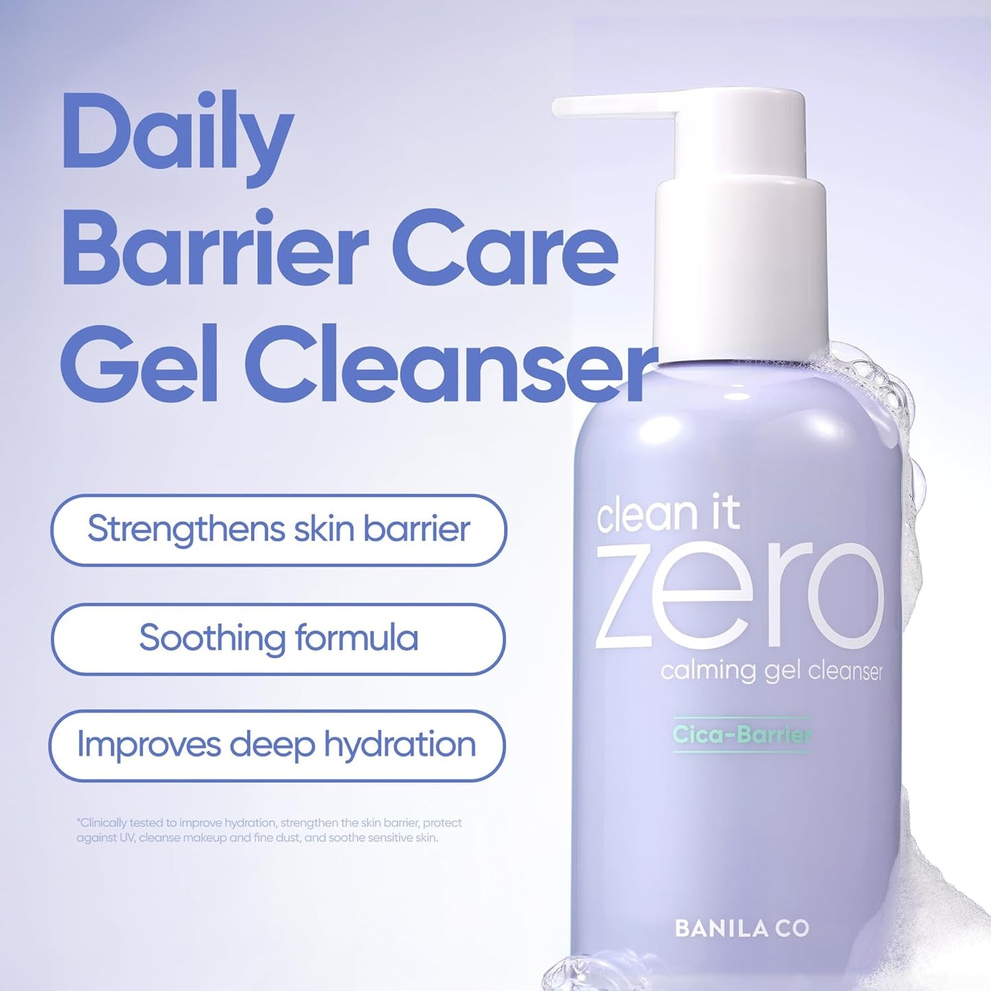 BANILA CO Clean It Zero Calming Gel Cleanser | Cica & Amino Acid Complex for Gentle Hydration | Vegan & Hypoallergenic | Korean Facial Cleanser for Sensitive Skin (200ml / 6.76 fl oz)-GlimoraGlow