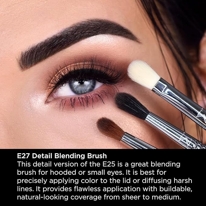 Sigma Beauty Professional E27 Detail Eyeshadow Blending Brush – Eyeshadow Application and Blending Brush - Apply Pigment and Blend Harsh Lines for a Well Blended Effect (1 Brush)-GlimoraGlow