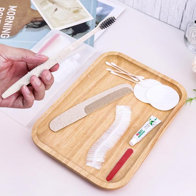 Hygiene Kit, Hygiene Kit Bulk, Travel Hygiene Kit with Toothbrush, Toothpaste, Care Package, Comb, Shower Cap, Individually Packed, Suitable for Hotel, Home, Camping, Travel (20-Pack)-GlimoraGlow