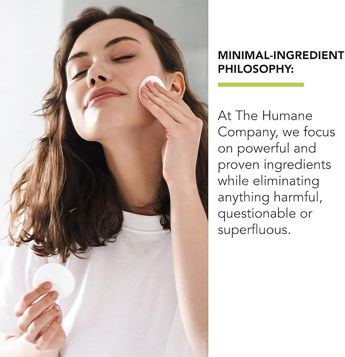 Humane Clarifying Toner Pads for Face - 2% BHA Liquid Salicylic Acid - Pore Minimizer and Facial Exfoliator - Gentle for All Skin Types - Removes Excess Oil, Dead Skin Cells, and Grime - 4 Ounce-GlimoraGlow