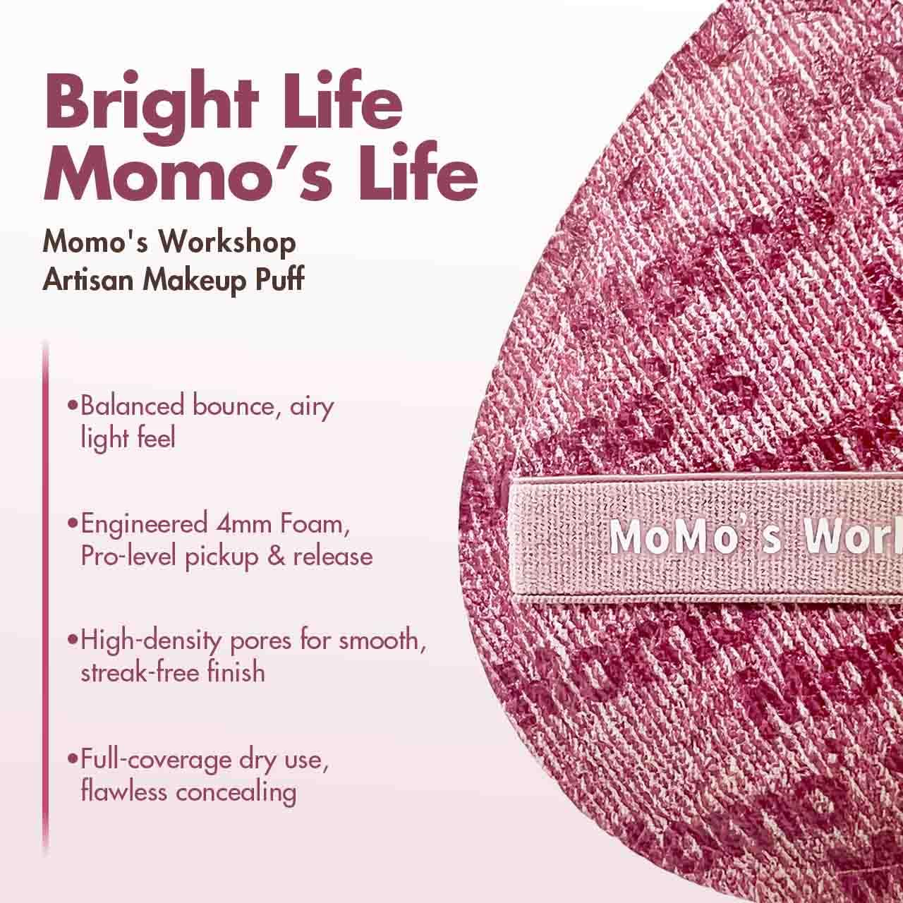Pink Denim Makeup Sponges,Super Soft Blenders Sponge for Liquid Foundation Sponge,Large&Soft Yet Bouncy Rubycell,Egg&Flat Edge shape for Dry/Combination Skin,Travel Friendly,2pcs &Storage Case-GlimoraGlow