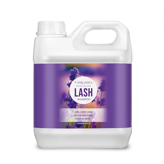 Lash Shampoo Bulk, Eyelash Cleanser for Extensions 2 Liters, Safe Makeup Remover, Non-irritating or Burning Eyelid Foaming Cleanser for Professional Salon and Home Use (Lavender-2L)-GlimoraGlow