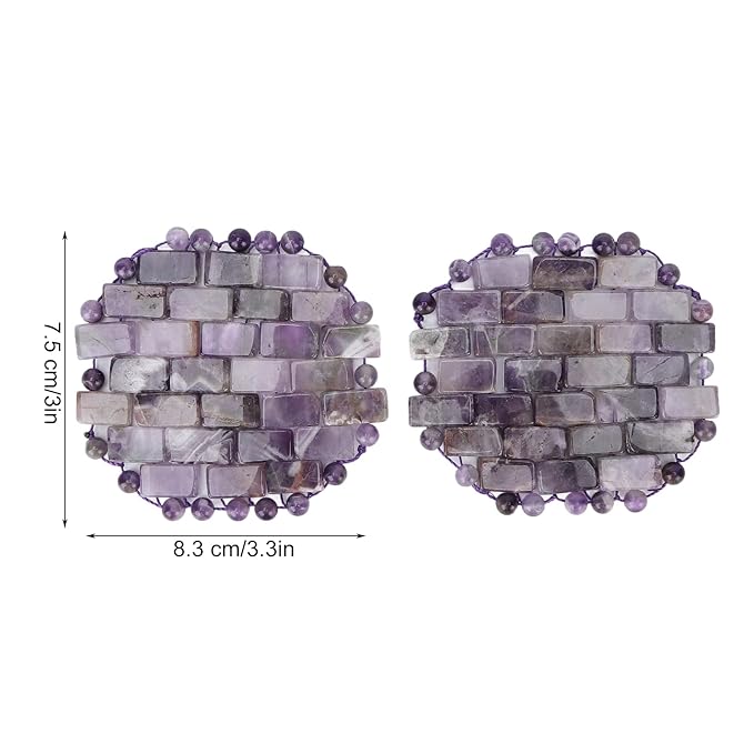 Jade Eye Mask, Amethyst Eye Pack Wrinkle Puff Elimination Dark Circles Fading Quartz Stone Eye Patch Jadestone Eye Massager Relieve Eye Fatigue-GlimoraGlow